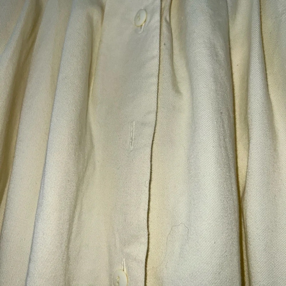 Vtg Eagle’s eye yellow button down maxi pleated skirt with pockets sz 10 - Picture 4 of 4